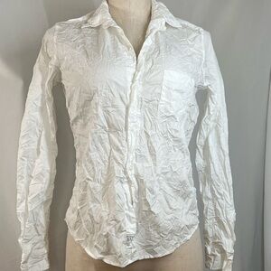 Frank & Eileen Barry White Crinkle Shirt